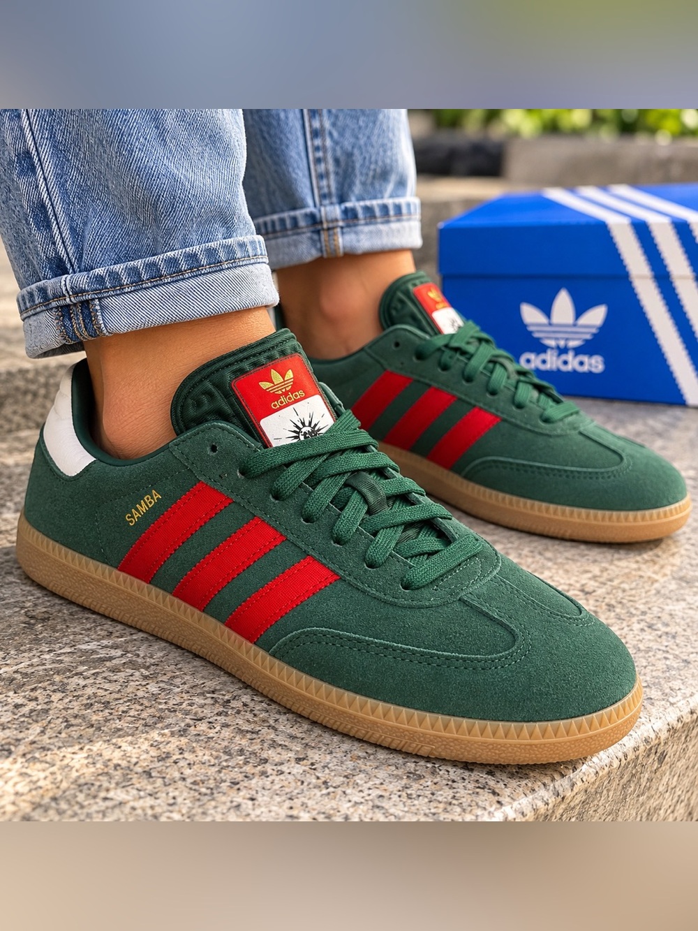 adidas Samba OG FIFA World Cup 2026 Green Red Gum Men’s 7 IH6829